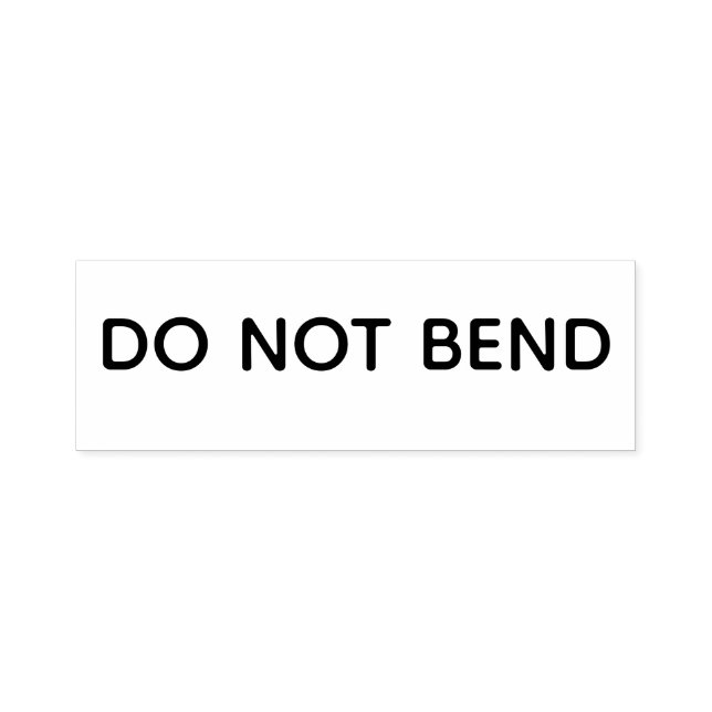DO NOT BEND stamp (Design)