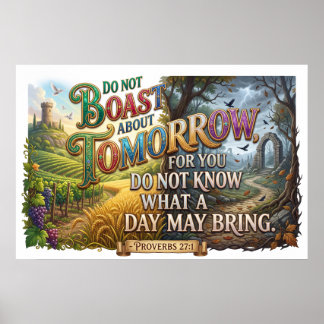 Do Not Boast About Tomorrow Life Uncertain Poster