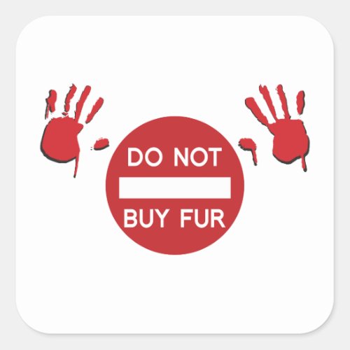 Do not buy Fur Square Sticker