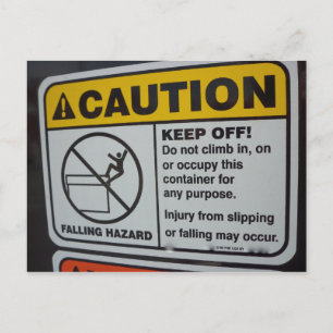 Do Not Climb Sign Postcard