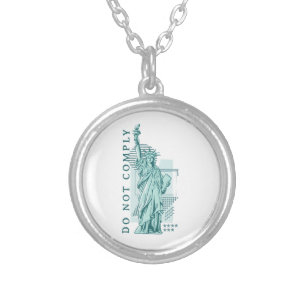 Do Not Comply Silver Plated Necklace