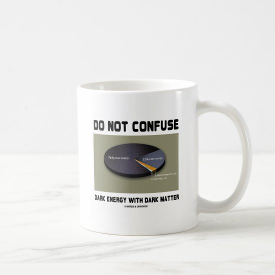 Do Not Confuse Dark Energy With Dark Matter Coffee Mug
