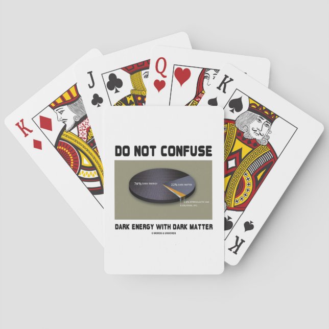 Do Not Confuse Dark Energy With Dark Matter Poker Cards (Back)
