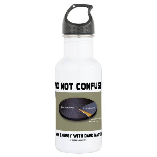 Do Not Confuse Dark Energy With Dark Matter Water Bottle