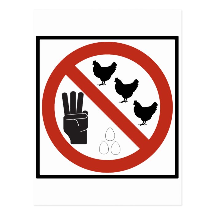 Do Not Count Your Chickens before They Hatch Sign Postcards