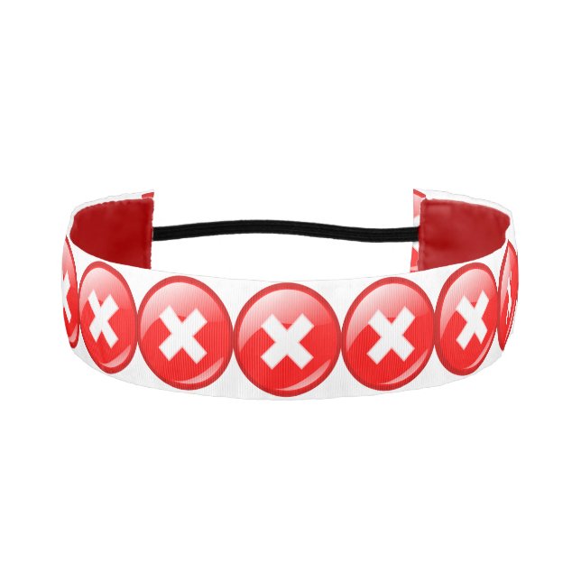 Do Not Cross 1-1/2" Non-Slip Headband (Front)