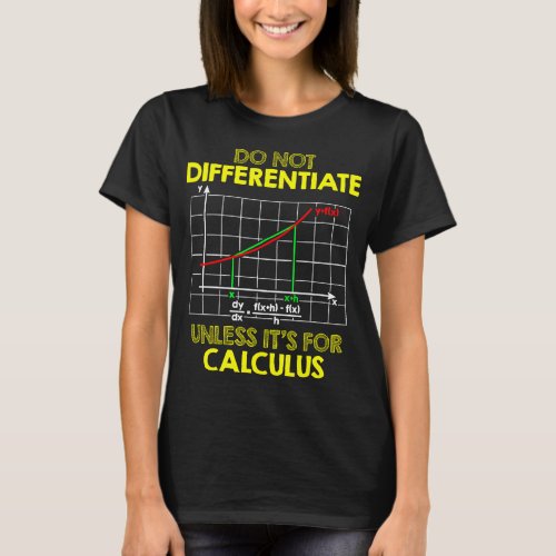 Do Not Differentiate Unless Its For Calculus Math T_Shirt