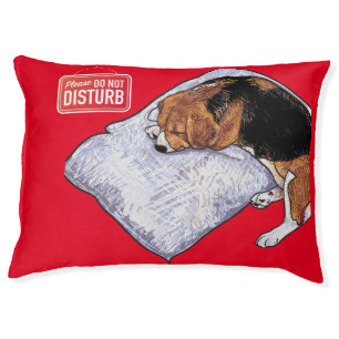Do Not Disturb: Beagle Sleeping on a Comfy Dog Bed