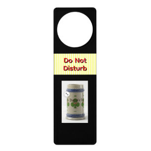 Do Not Disturb Beer Stein Black Door Hanger