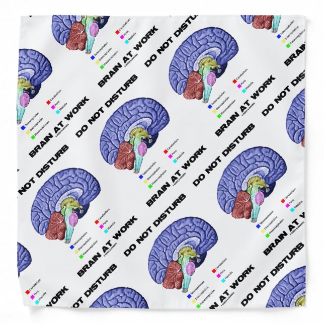 Do Not Disturb Brain At Work Anatomical Advice Bandana (Front)