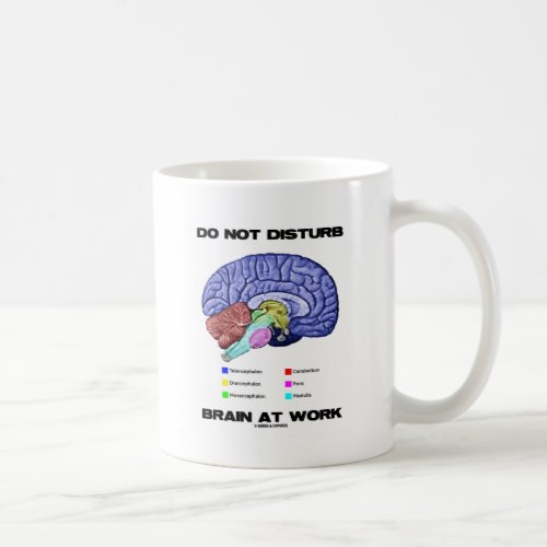 Do Not Disturb Brain At Work Anatomical Humor Coffee Mug