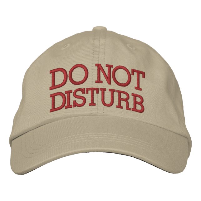 Do Not Disturb by SRF Embroidered Baseball Cap (Front)