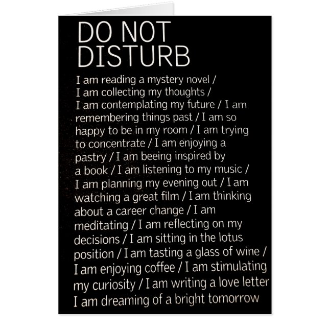 Do not disturb cards (Front)