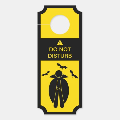 Do Not Disturb Caution Vampire Door Hanger