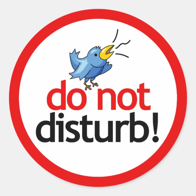 Do not disturb classic round sticker (Front)