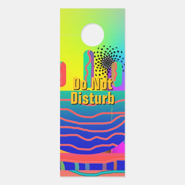 Do Not Disturb Colorful  Door Hanger (Front)