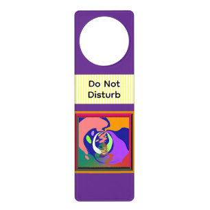 Do Not Disturb Contemporary Design Purple Door Hanger
