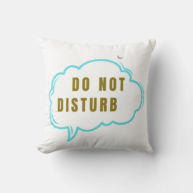 Do Not Disturb Cozy Sleep Blanket – Moon Cloud Rel Throw Pillow (Front)