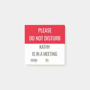 Do not Disturb Custom Door Sign Meetings Work Post-it Notes