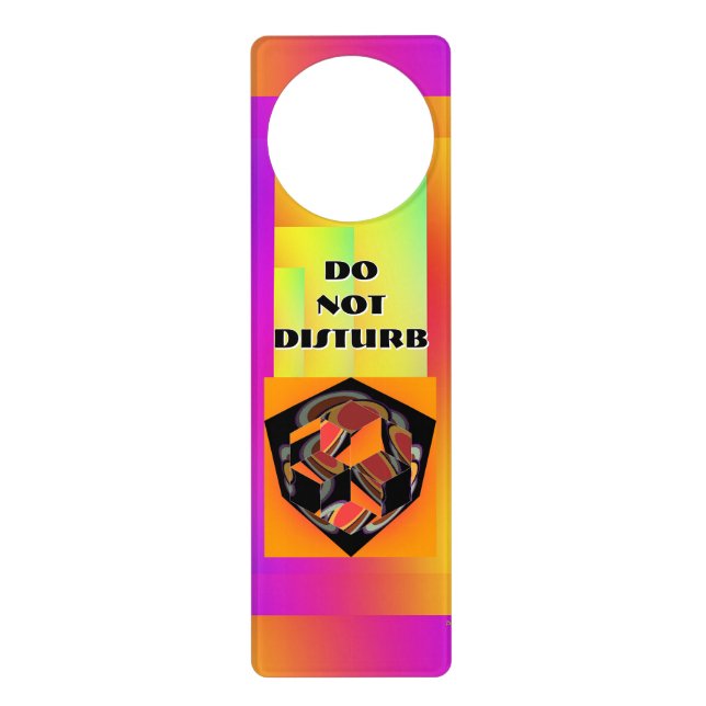Do Not Disturb Cutaway Cube Acrylic Door Hanger (Front)