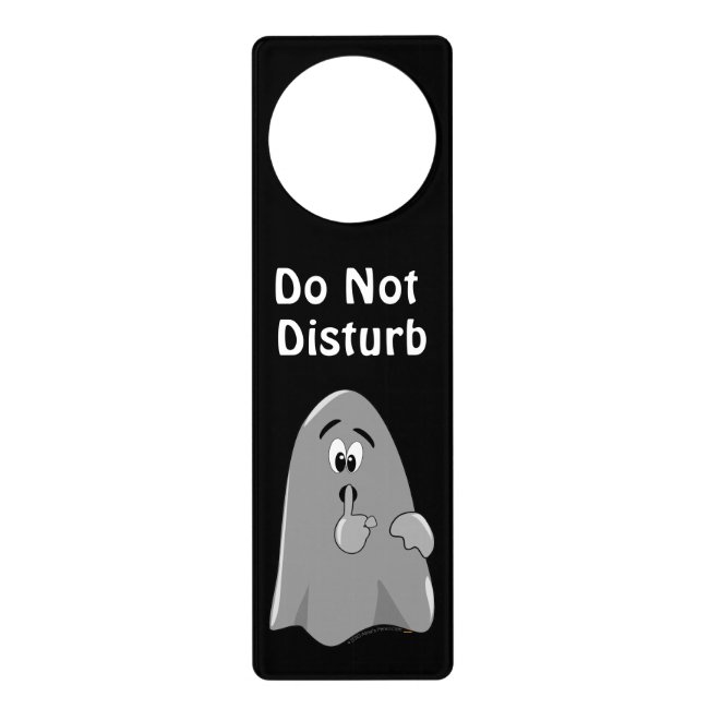 Do Not Disturb Cute Cartoon Ghost Door Hanger Sign