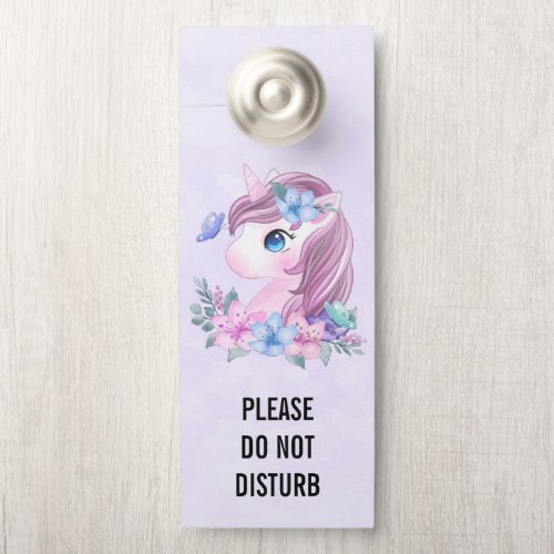 Do Not Disturb Cute  Magical Baby Unicorn Door Hanger