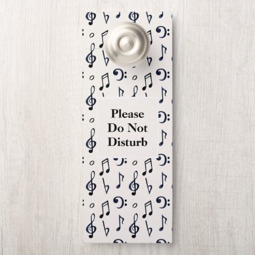 Do Not Disturb Cute Musical Notes Pattern Door Hanger