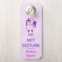 Do Not Disturb Cute Unicorn in Heart Glasses Door Hanger Do Not Disturb Cute Unicorn in Heart Glasses Door Hanger