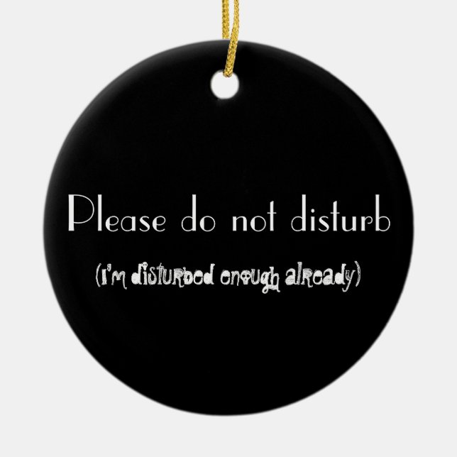 Do not disturb (disturbed already) door hang ceramic ornament (Front)