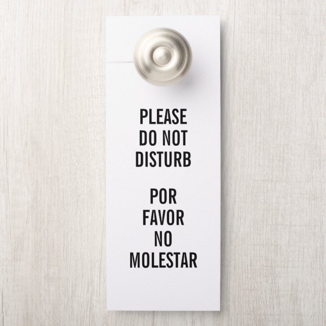 Do Not Disturb Door Hanger (On Knob)