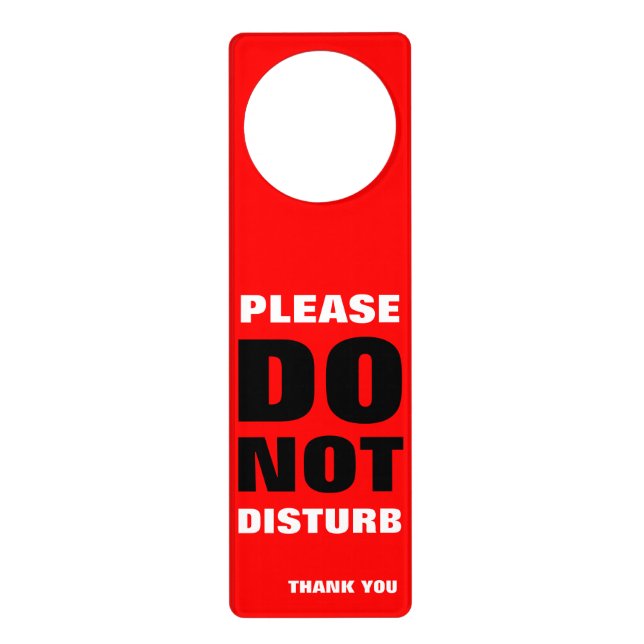 do not disturb door hanger (Front)