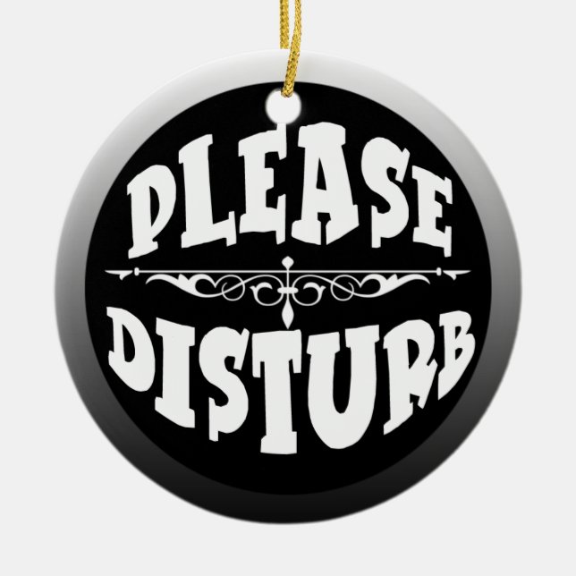 Do Not Disturb Door Hanger for Bedroom Ceramic Ornament (Front)