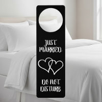Do not disturb door hanger for just married couple
