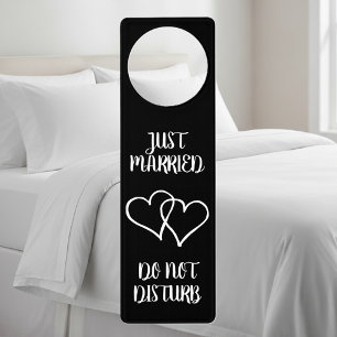 Do not disturb door hanger for just married couple