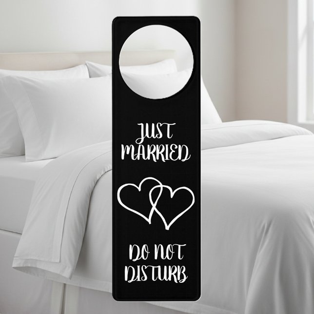 Do not disturb door hanger for just married couple (just married door hanger)
