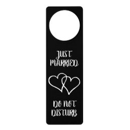 Do not disturb door hanger for just married couple