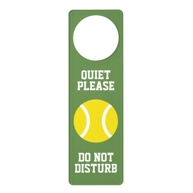 Do not disturb door hanger sign for tennis player (Front)