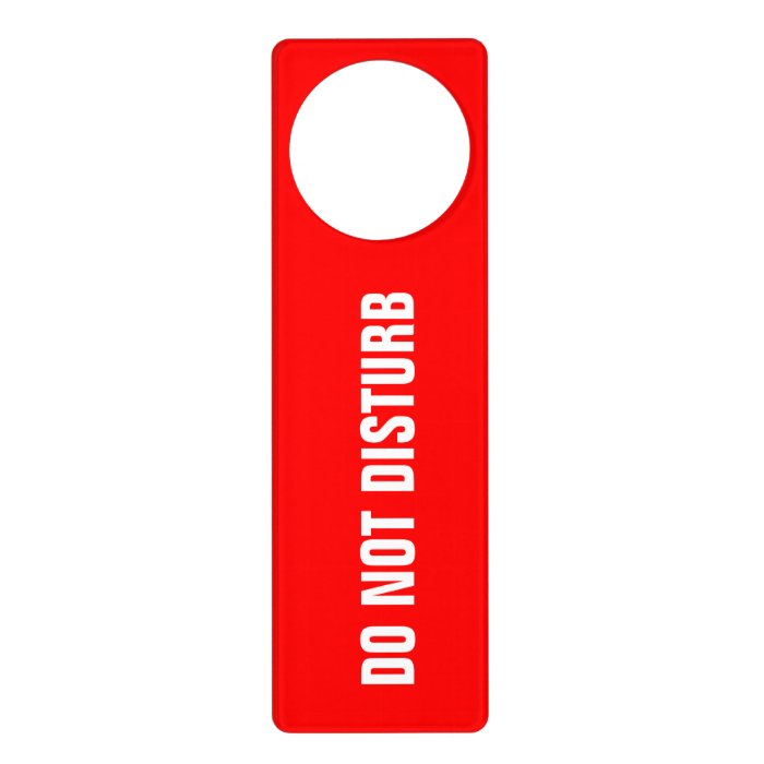 Do not disturb doorhanger signs for hotel and home Zazzle