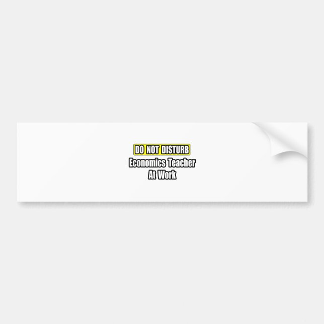 Do Not Disturb...Economics Teacher At Work Bumper Sticker (Front)