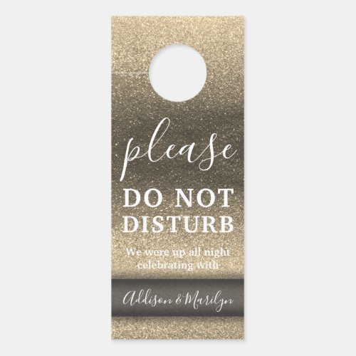 Do Not Disturb Elegant Glitter Cute Wedding Hotel Door Hanger