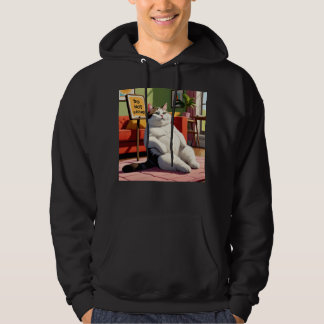 Do not Disturb Fat Cat Funny Hoodie