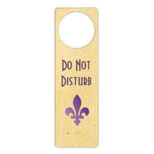 Do Not Disturb Fleur de Lys Door Hanger