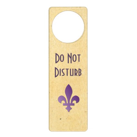 Do Not Disturb Fleur De Lys Door Hanger