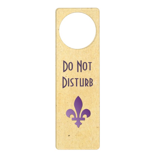 Do Not Disturb Fleur de Lys Door Hanger (Front)