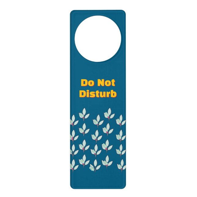 Do Not Disturb Floral Door Hanger (Front)