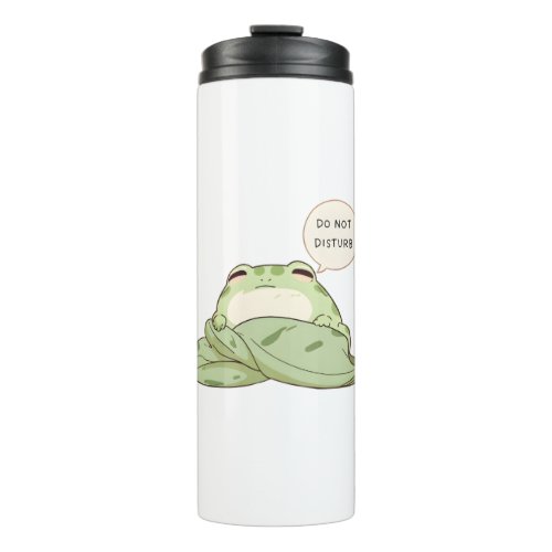 Do Not Disturb Frog Sleepy Kawaii Design Thermal Tumbler
