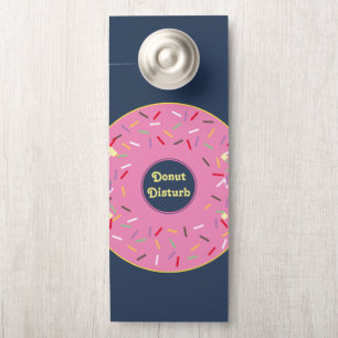 Do Not Disturb Funny Cute Pink Donut Door Hanger
