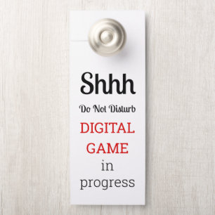 Do Not Disturb Game In Progress Door Hanger