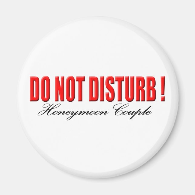 Do Not Disturb Honeymoon Couple Magnet (Front)