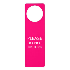 Do not Disturb hot pink fuchsia elegant Door Hanger
